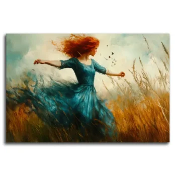 Whirlwind of Freedom Wall Art - Female Portrait Wall Art